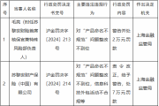 苏黎世财险因产品命名不规范等问题被罚7万元，首席核保官同受罚